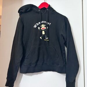 Paul Frank whatever logo Y2K black sweatshirt hoodie S